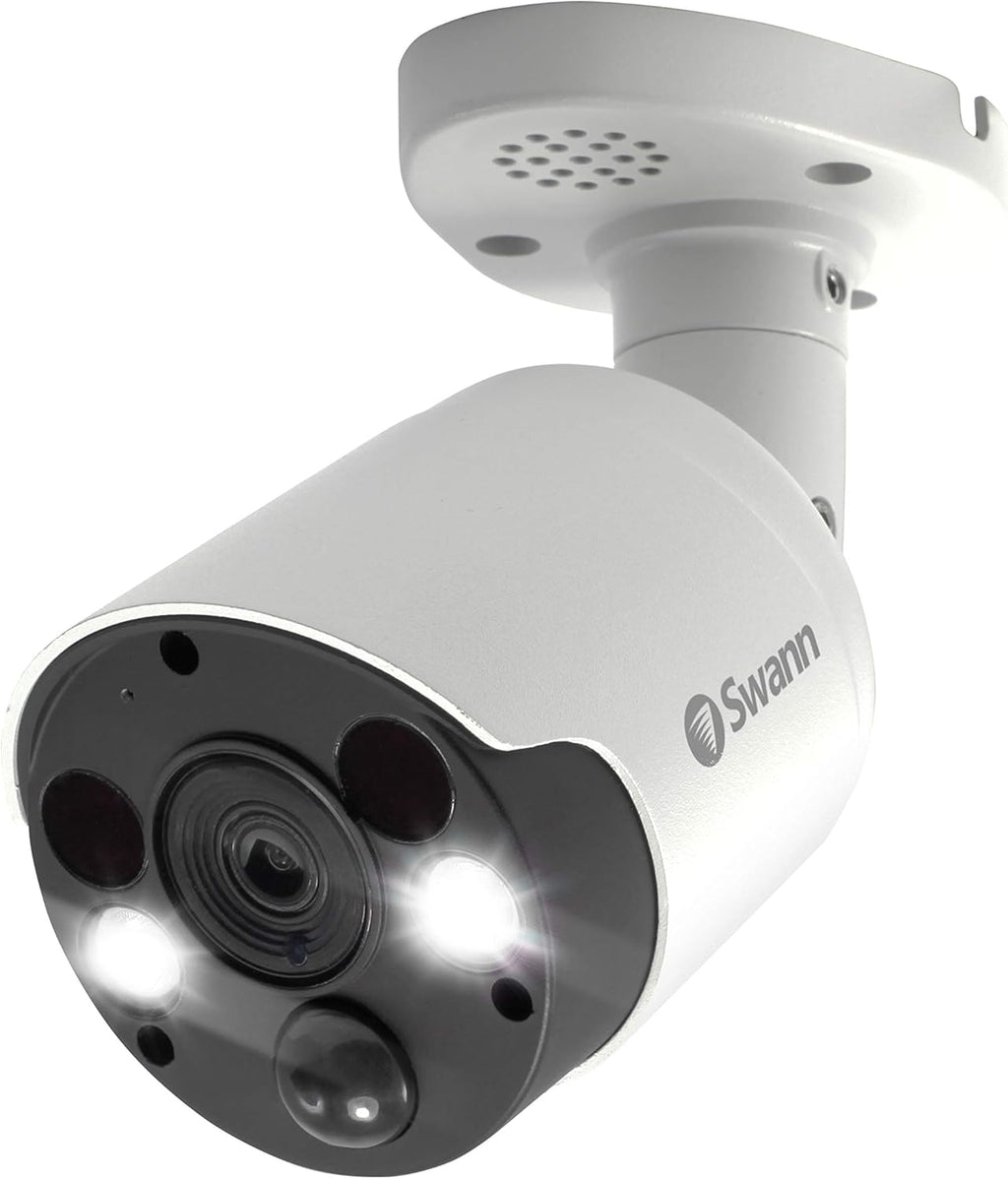 4K Ultra HD Wired Bullet Security Camera with Color Night Vision and Siren A721959