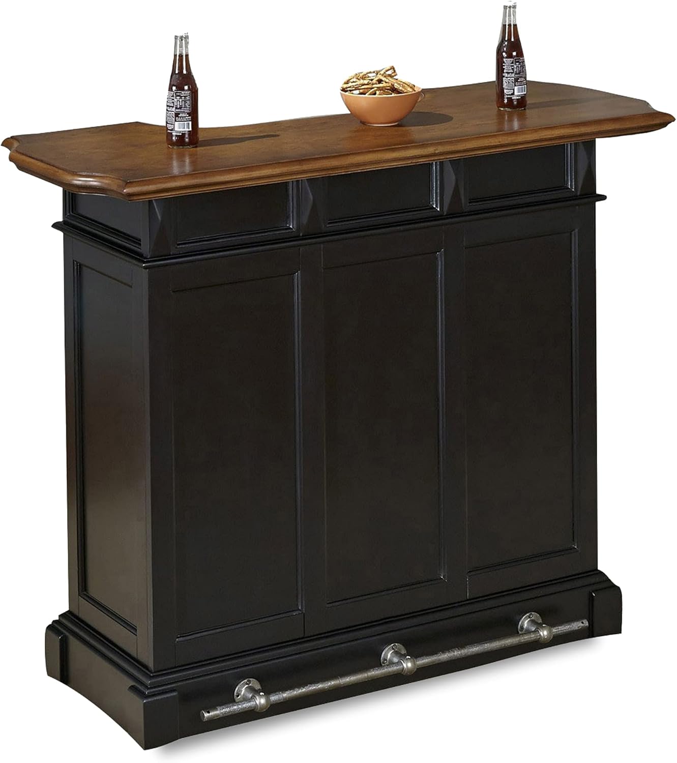 Black Bar with Wood Top V611724