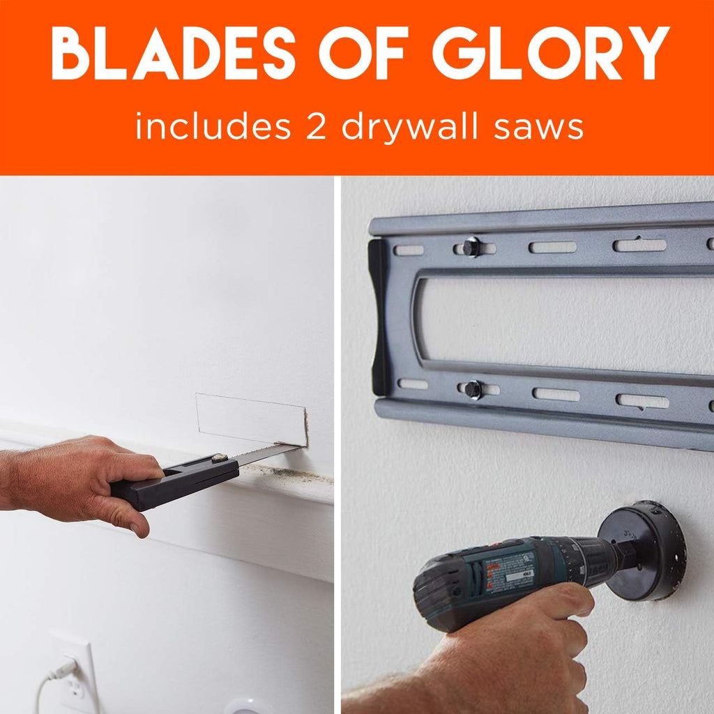 TV Cable Concealer & Power Kit with Circle Saw Drill Attachment & Drywall Hand Saw Z3935