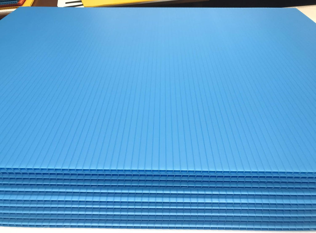 Light Blue Blank Signs 18''x24'' x 4 mm with Metal Stake Signs Holder A92854