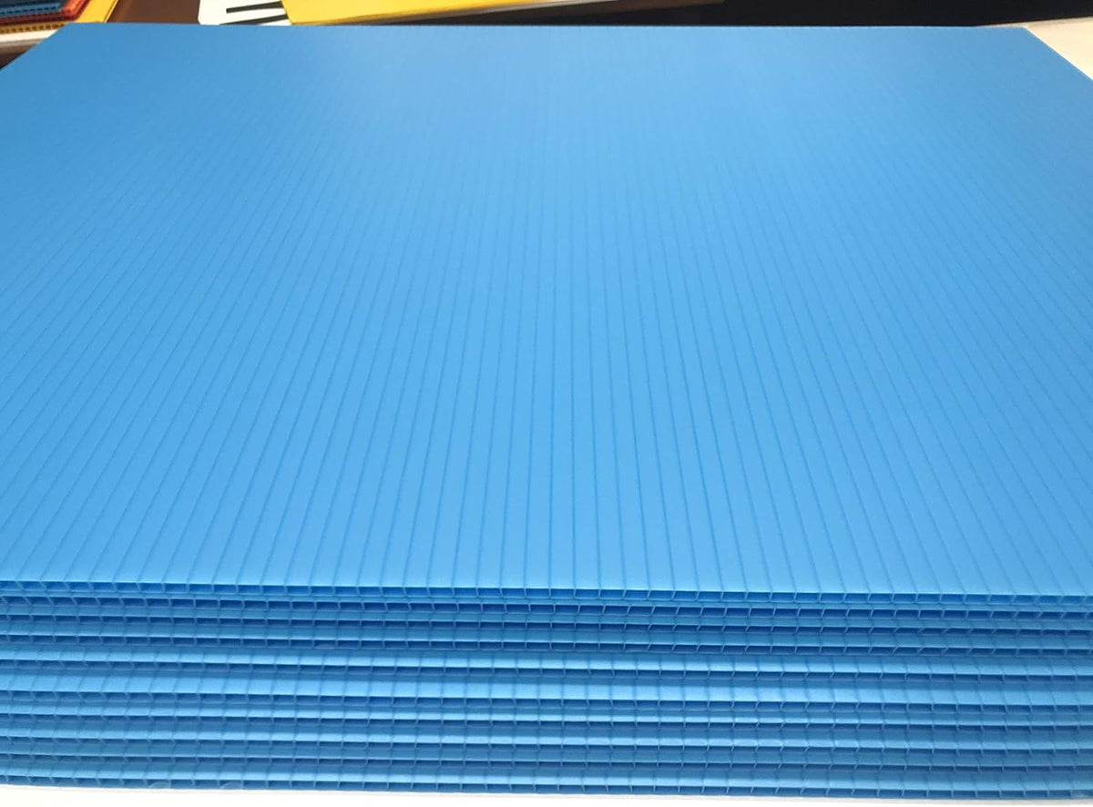 Light Blue Blank Signs 18''x24'' x 4 mm with Metal Stake Signs Holder A92854