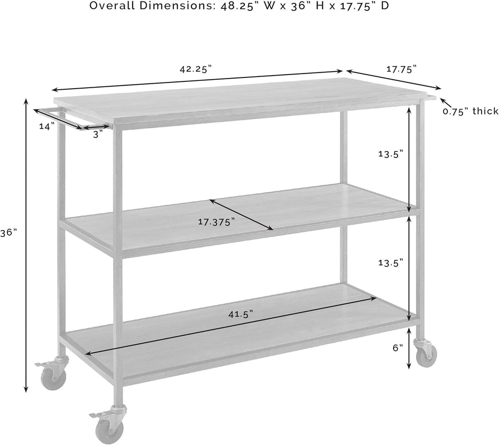 Washed Oak Kitchen Cart C78634