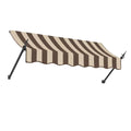Brown/Tan Stripe Acrylic Fixed Awning M53108