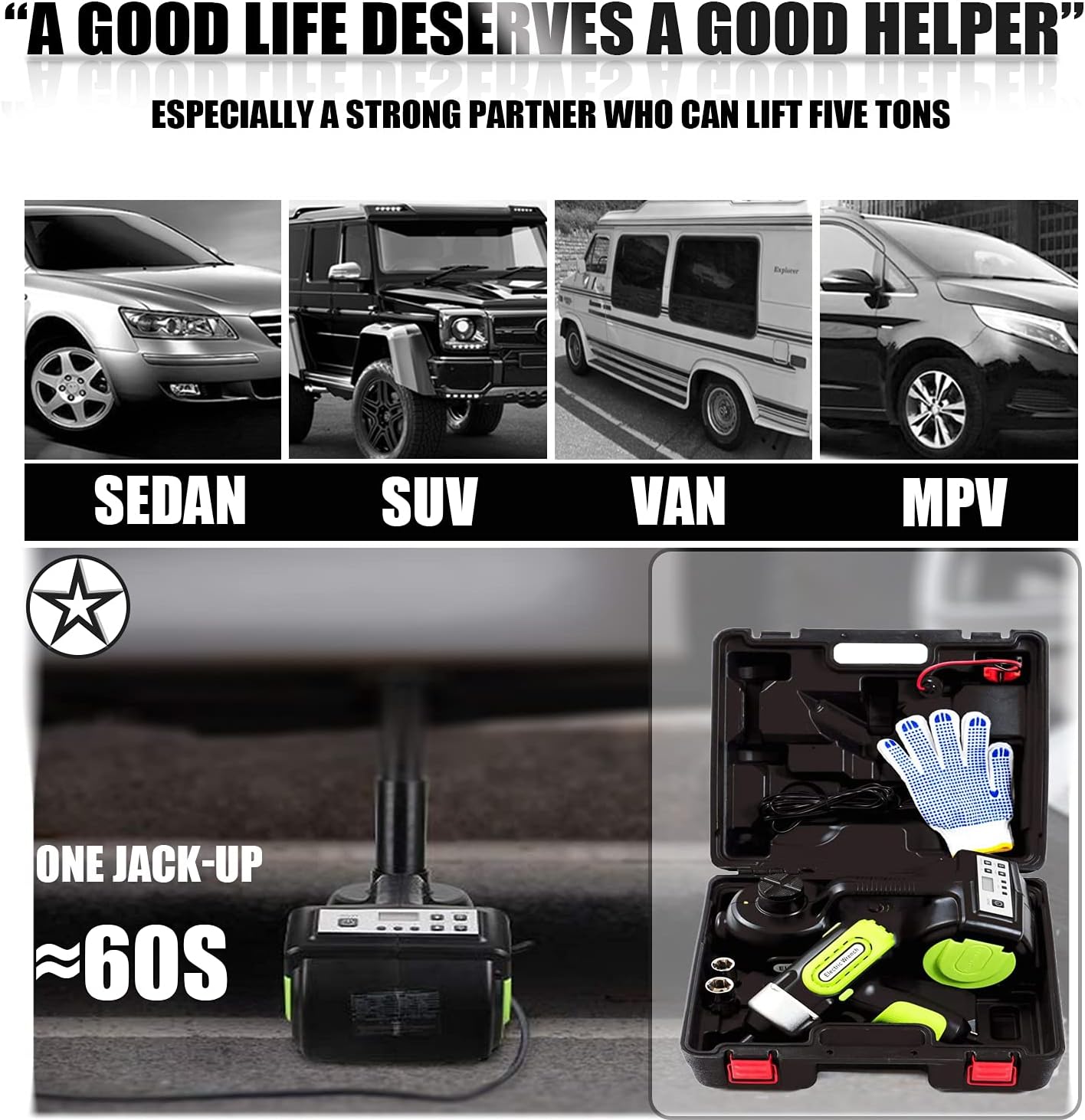 12V Electric Hydraulic Car Jack with LCD Display Screen R488474