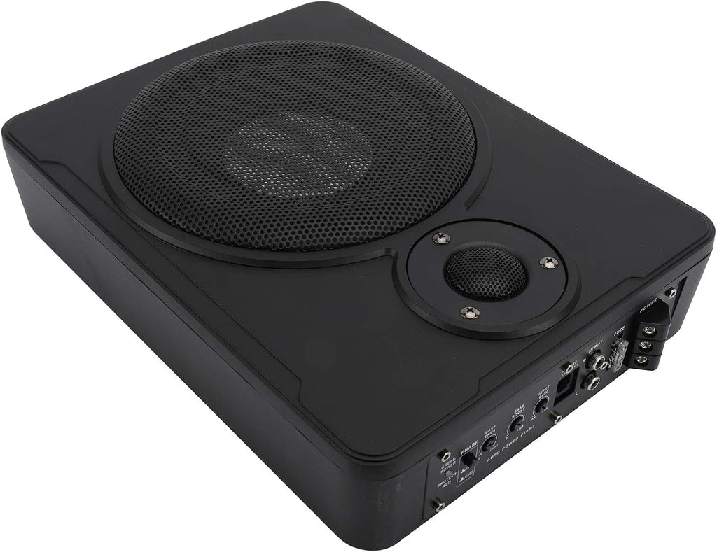 8" 600w Slim Under-Seat Powered Subwoofer Sub Bass Speaker Kit Pack of 2 F2774