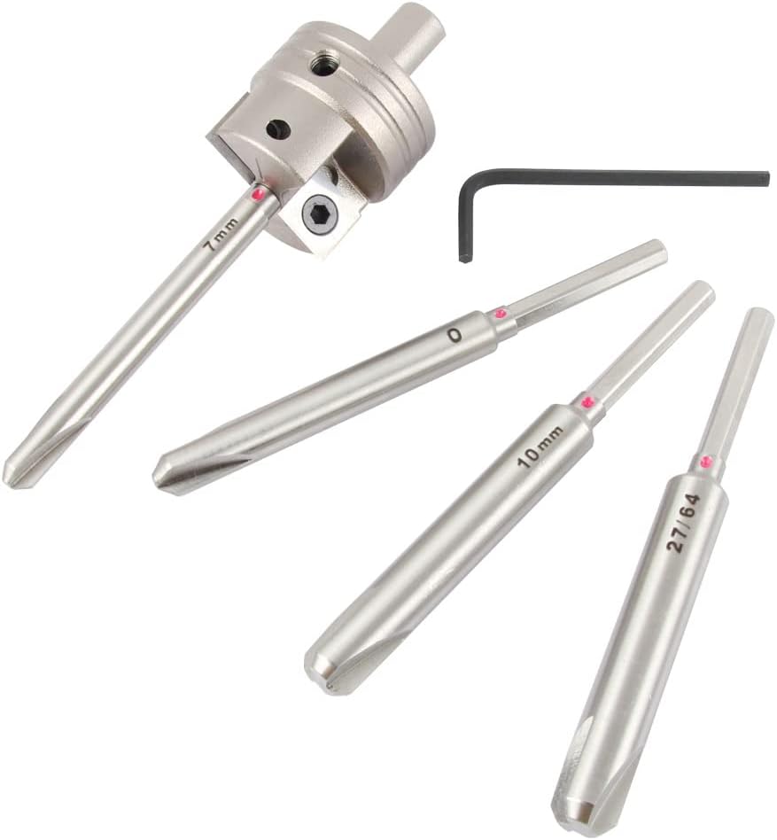Pen Barrel Trimmer Kits with No-Sharpening Cutting Head, 7mm, 10mm Pen Mill Pilot Cutter Shafts, Pack of 2 H13253
