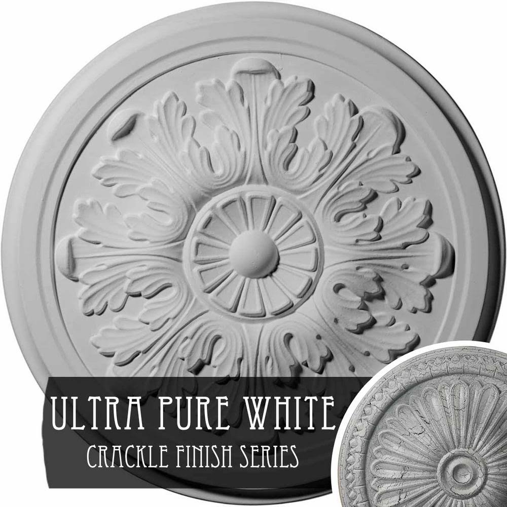 Ultra Pure White Crackle Ceiling Medallion I994871