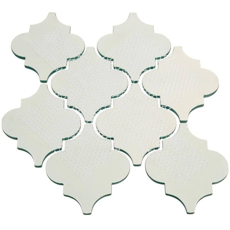 Glass Arabesque Tile Bright White Z474686