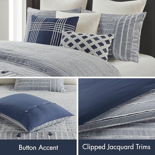 King Ivory Cotton Comforter Set 9 Piece X238843