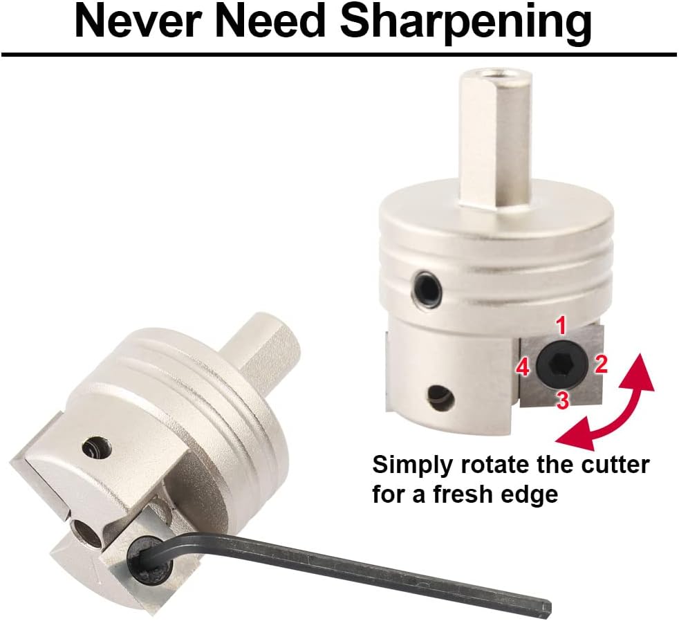 Pen Barrel Trimmer Kits with No-Sharpening Cutting Head, 7mm, 10mm Pen Mill Pilot Cutter Shafts, Pack of 2 H13253