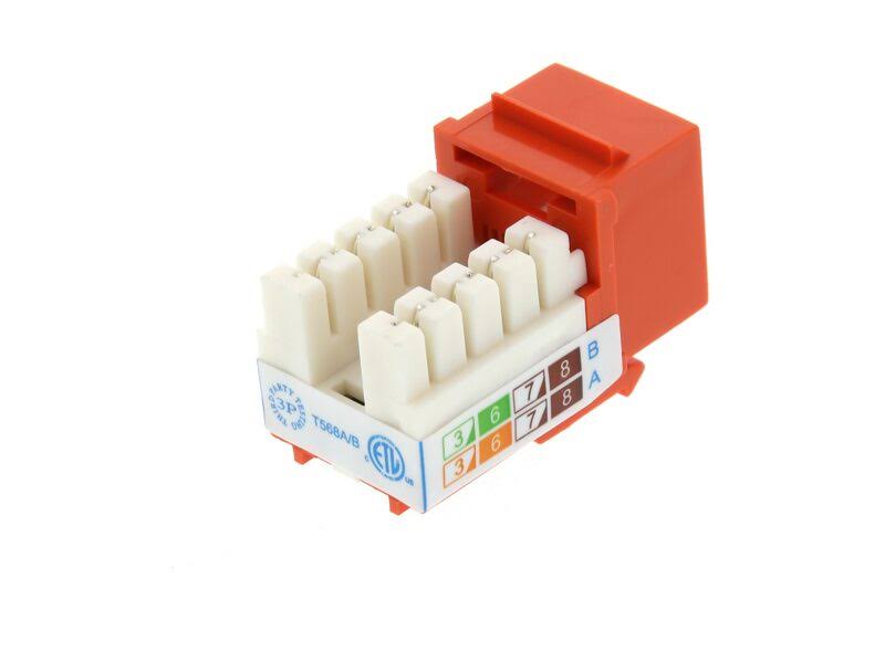 Cat6 RJ45 Keystone Jack 50 Orange R846543