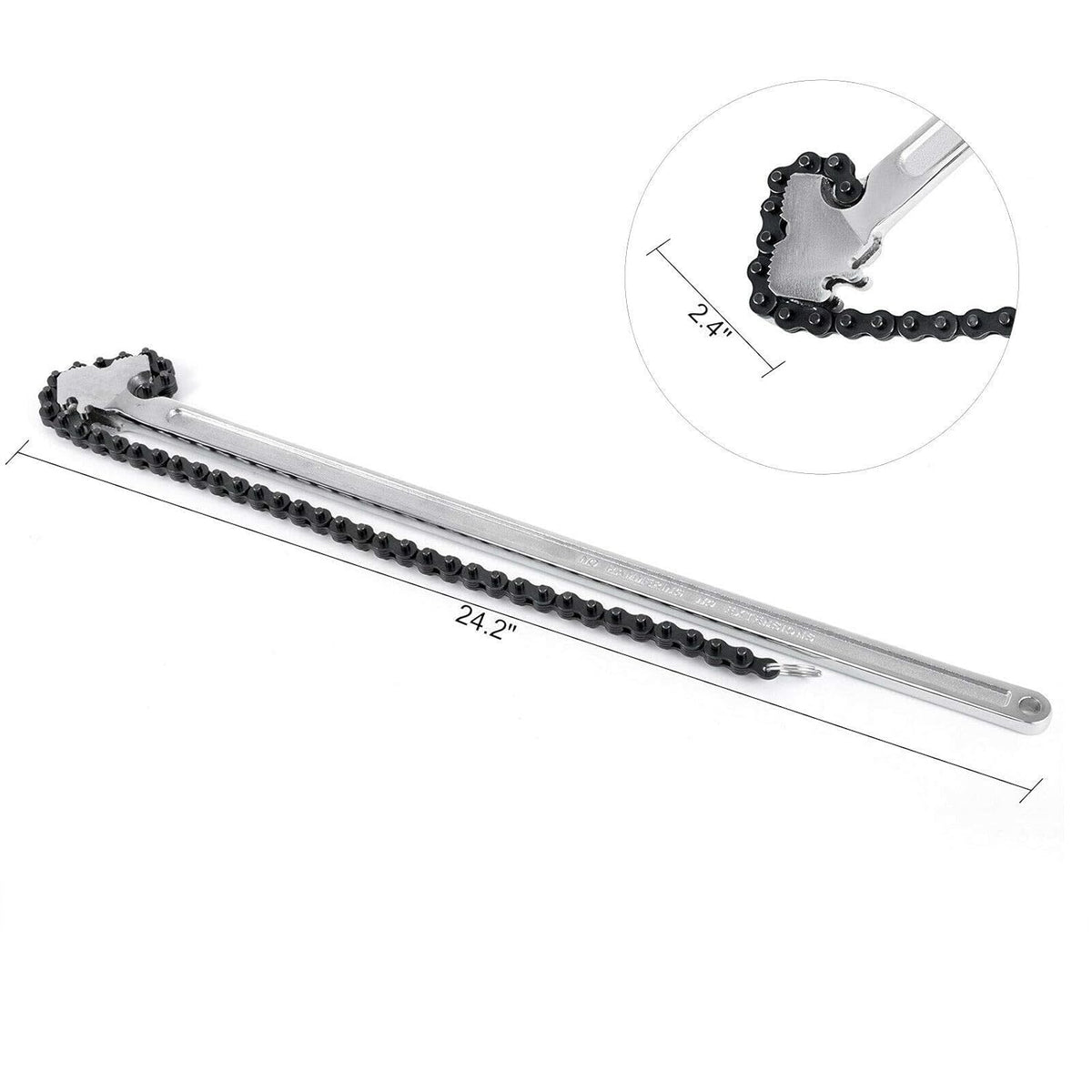 24inch Carbon Steel Chain Pipe Wrench Pack of 2 W82448