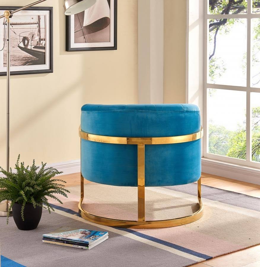 Green Velvet Accent Chair Q915