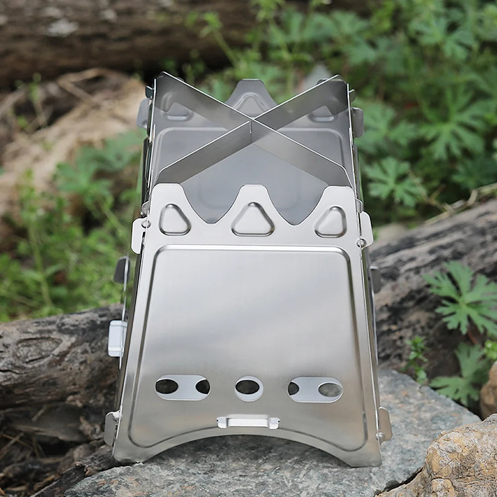 Compact Folding Wood Camping Cooking Picnic O959554