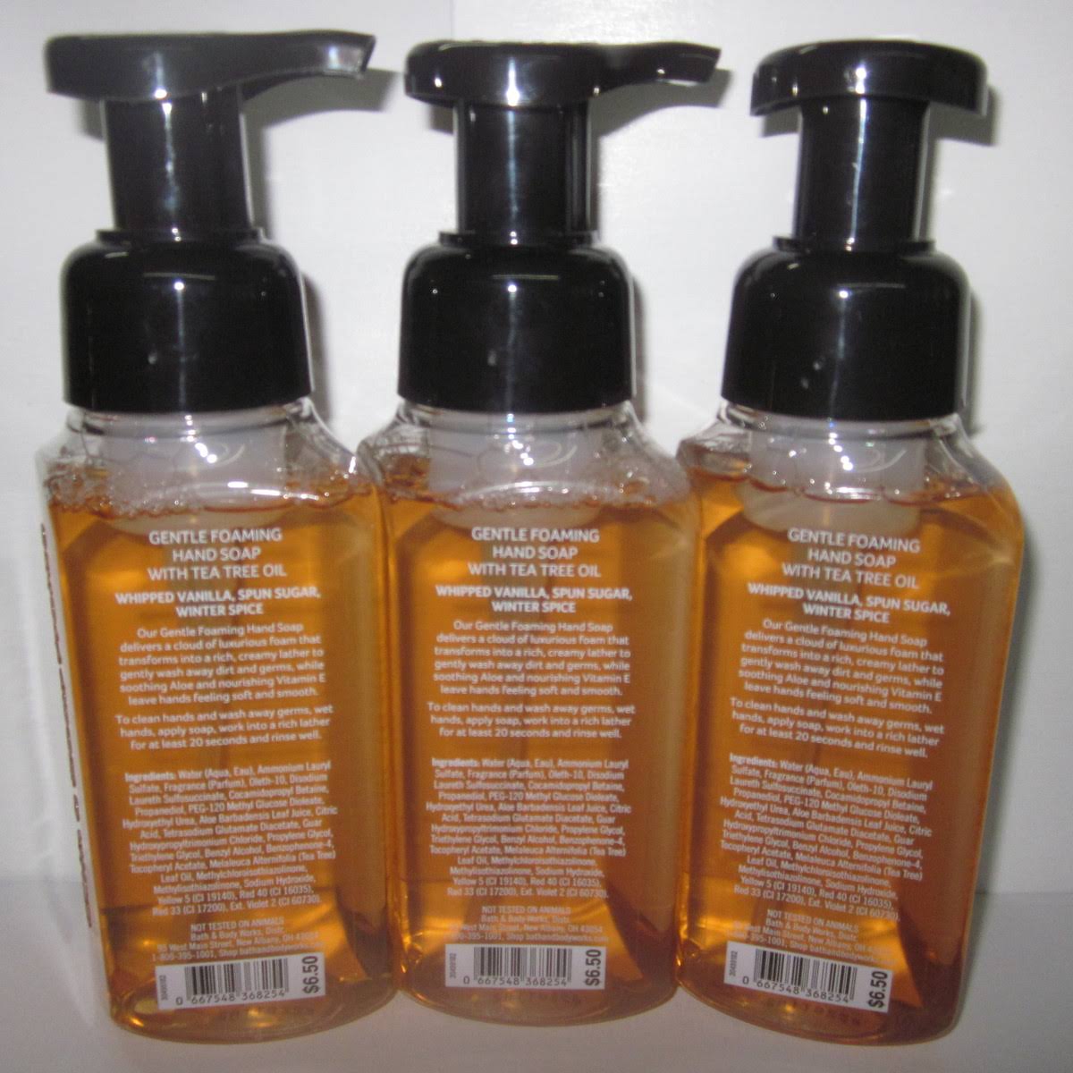 3 Bath & Body Works Gentle Foaming Hand Soap Toasted Vanilla Chai K9685