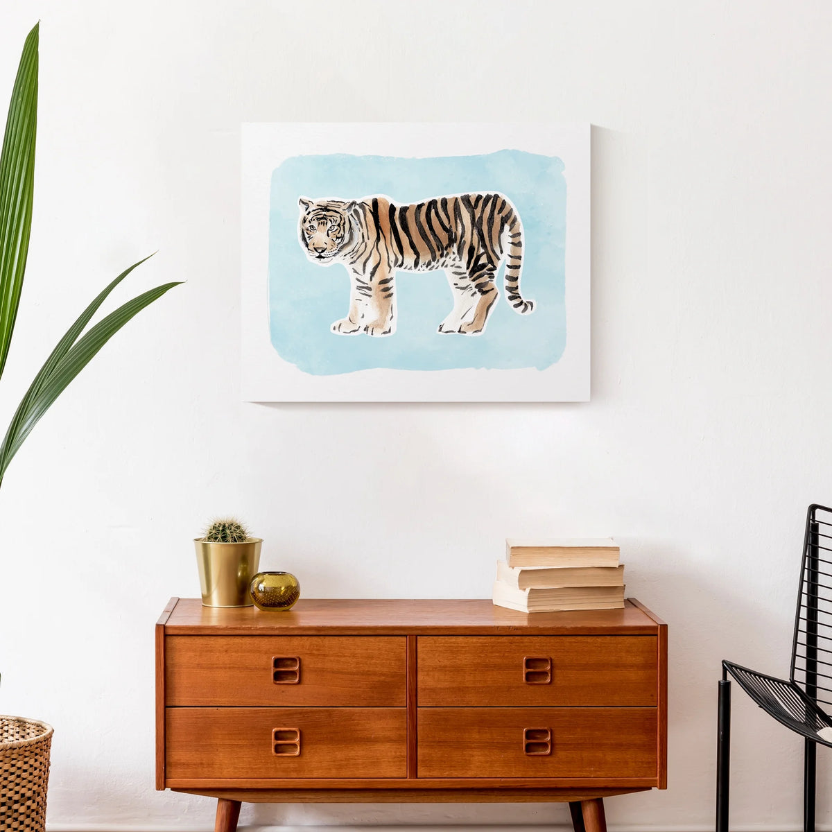 Watercolor Tiger Canvas Wall Art W127