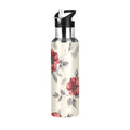 Retro Flowers Insulated Stainless Steel Water Bottle with Straw Lid 20 oz N67311