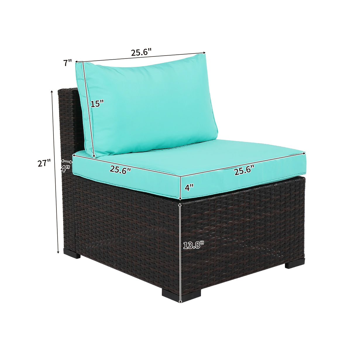 7PCS Rattan Patio Furniture T356981