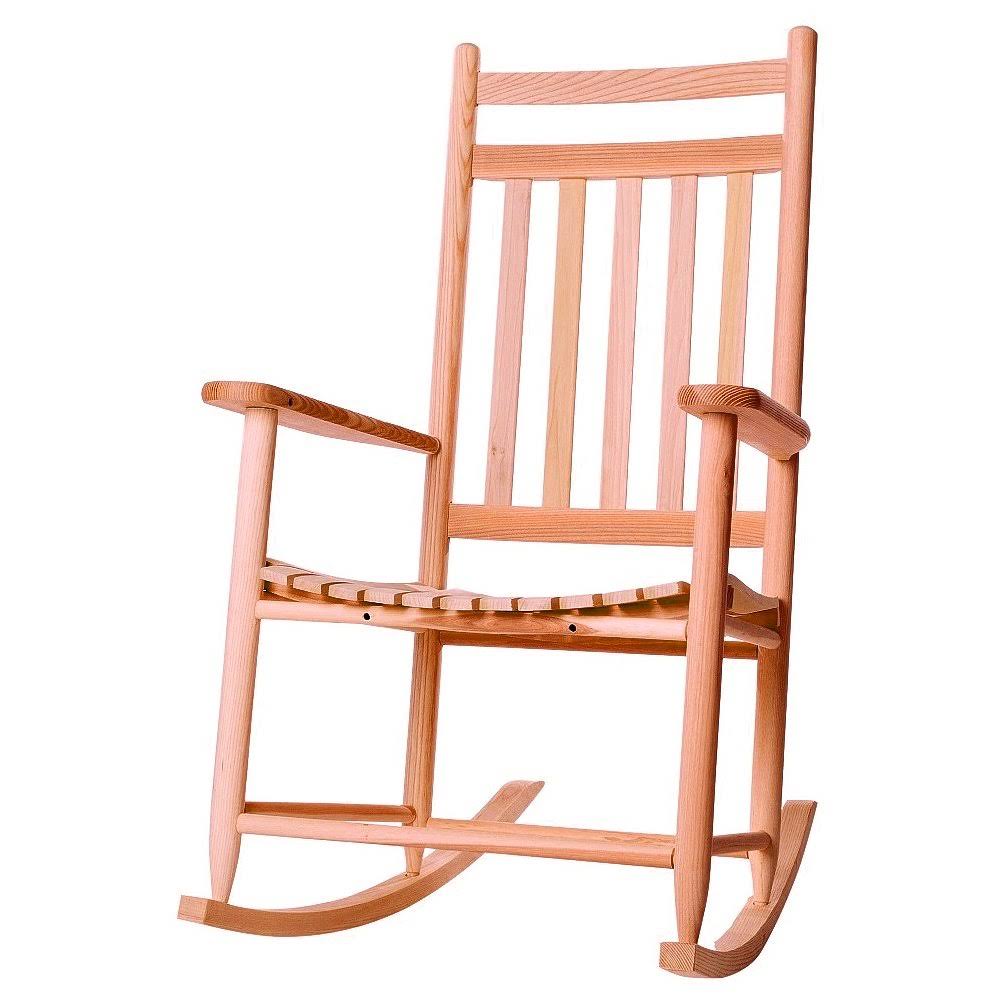 Coastal Tan Wood Rocking Chair L7463