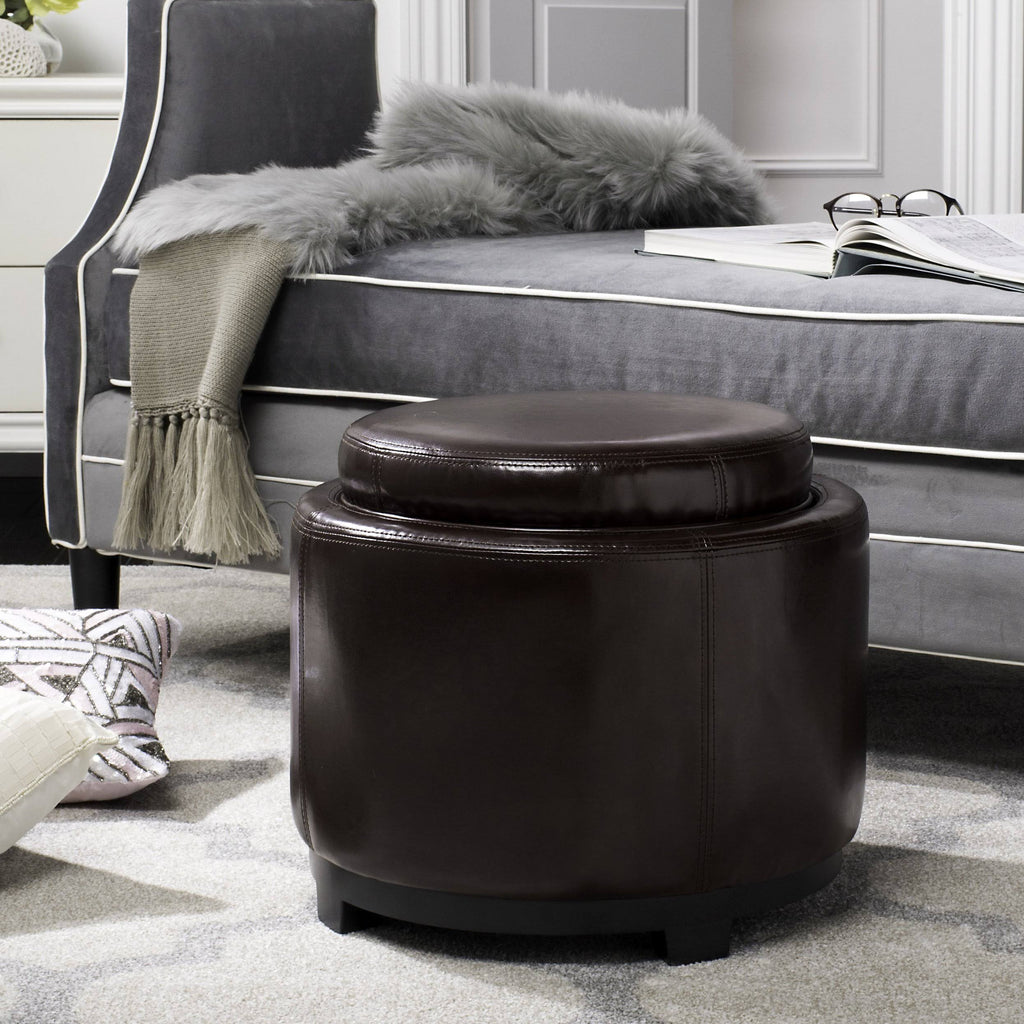 Round Storage Tray Ottoman V4511