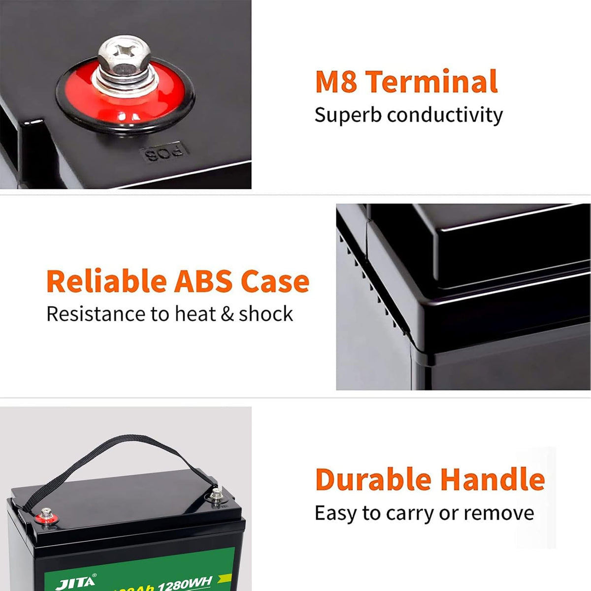 12V 100Ah LifePO4 Lithium Battery with Self Heater P574415