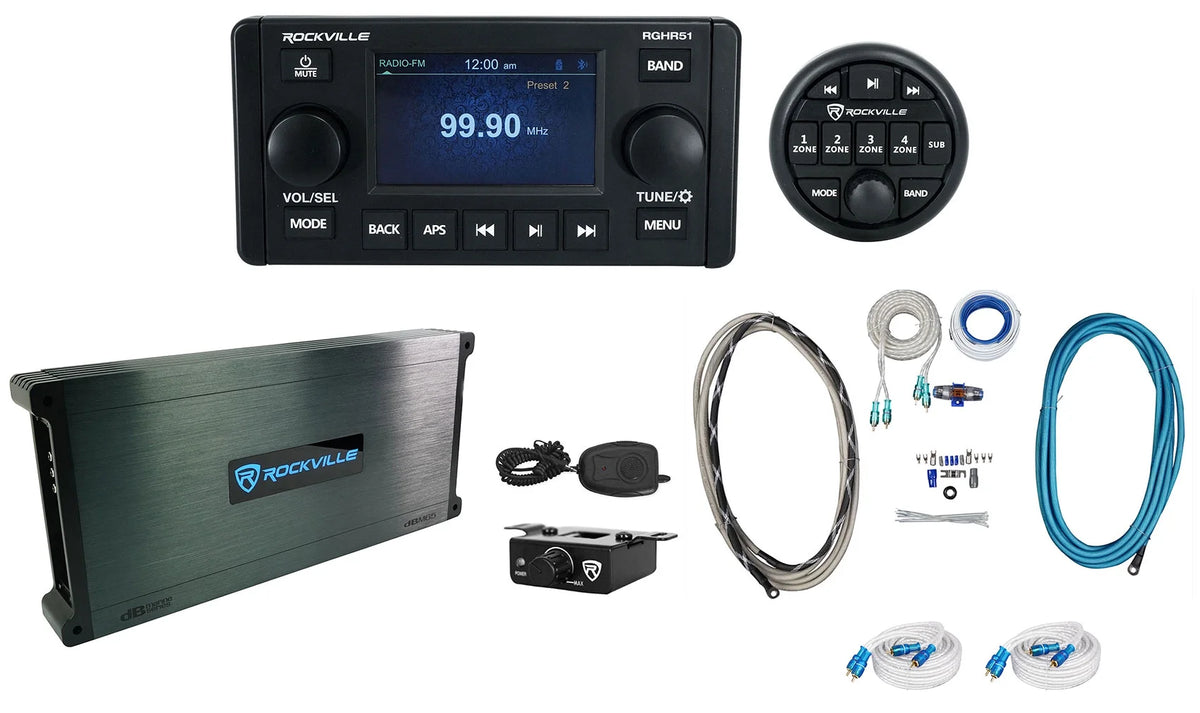 5 Zone Marine Receiver with Bluetooth and 6-Channel Amplifier V122713