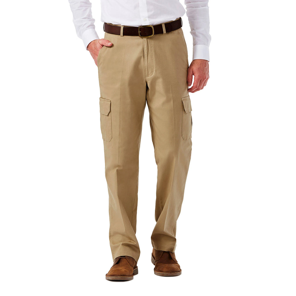 Khaki Classic-Fit Stretch Cargo Pant W289517