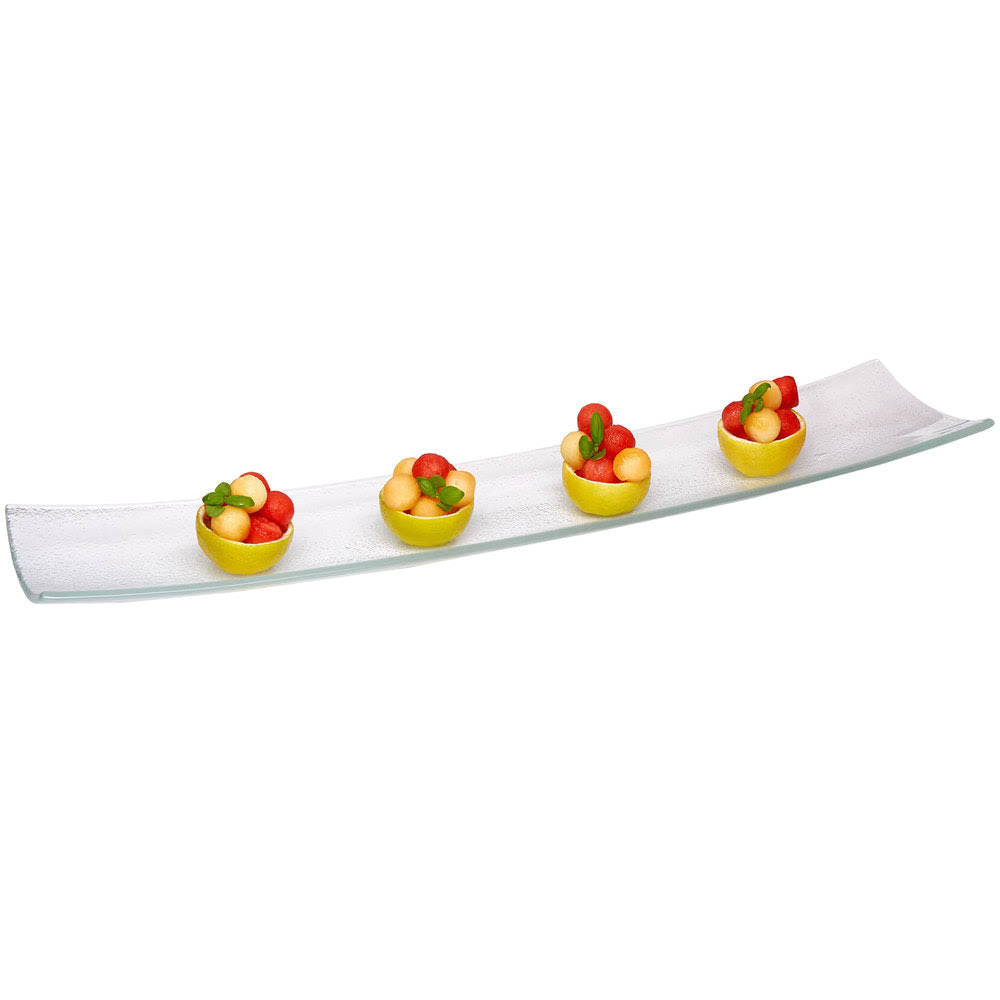 Clear Glass Rectangular Platter, Set of 3 M688863