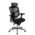Gray/Black High-Back Executive Desk Chair with Headrest G1232