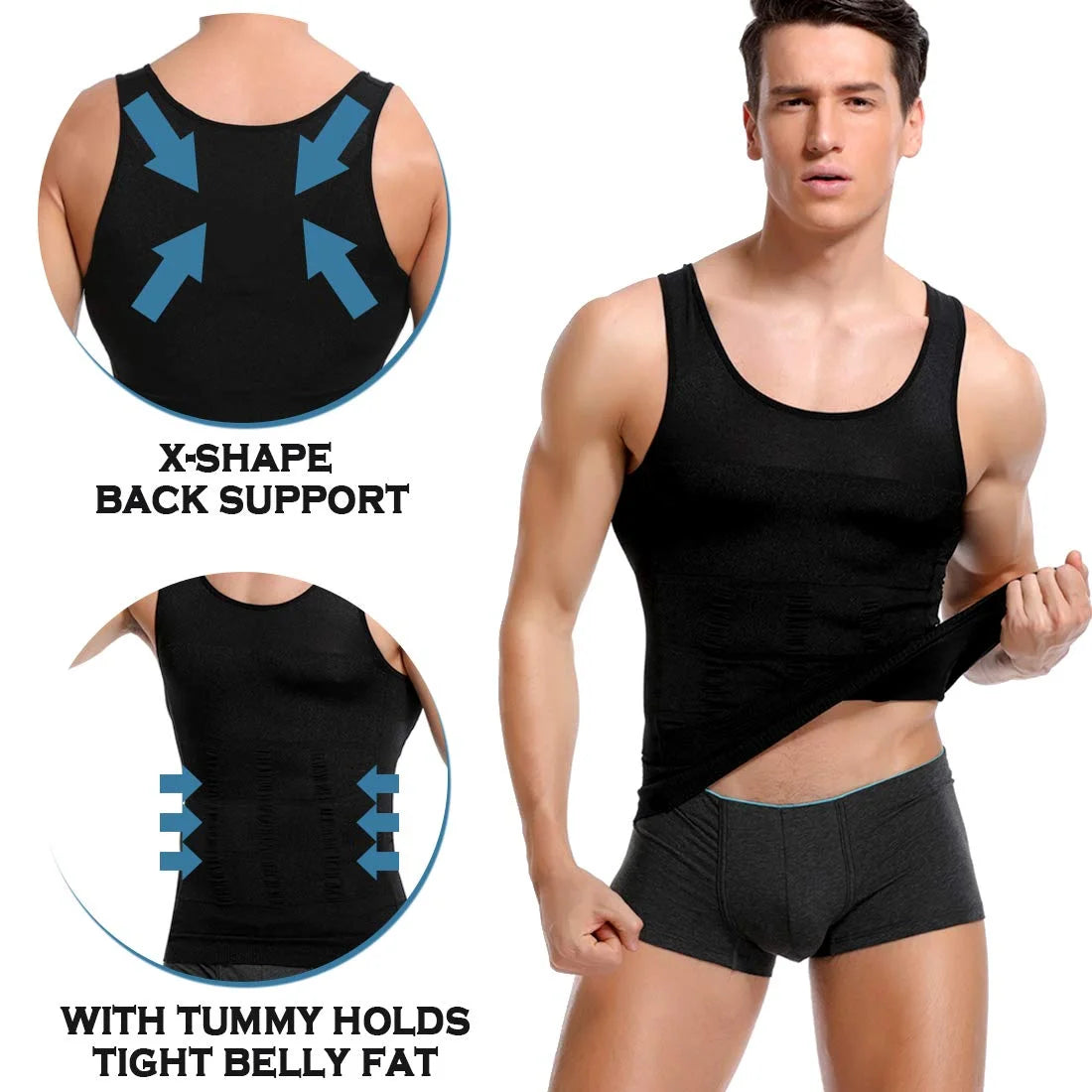 Mens Compression Undershirt Vest C31827