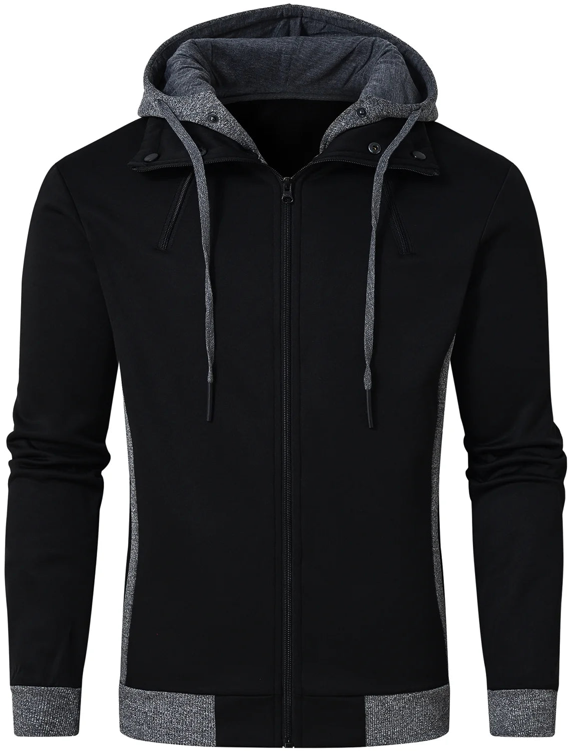 Black Fleece Zipper Hoodie L534269