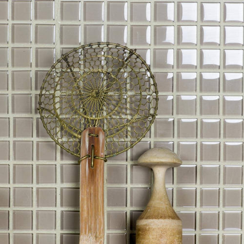 1 x 1 Creme Glass Square Mosaic Wall Tile K58184