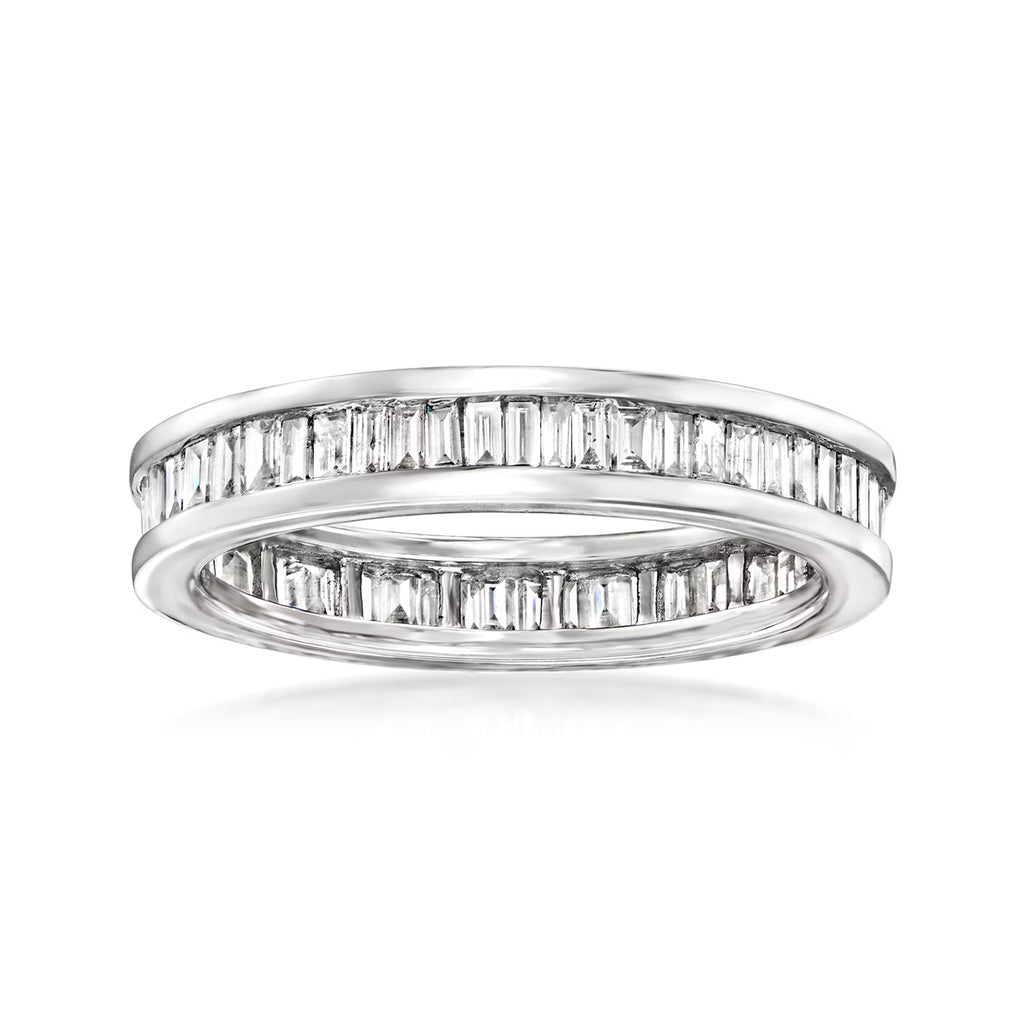 1.00 ct. t.w. Channel-Set Baguette Diamond Eternity Band in 14kt White Gold P6850