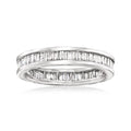 1.00 ct. t.w. Channel-Set Baguette Diamond Eternity Band in 14kt White Gold P6850
