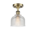 Antique Brass Semi-Flush Mount Light Z629
