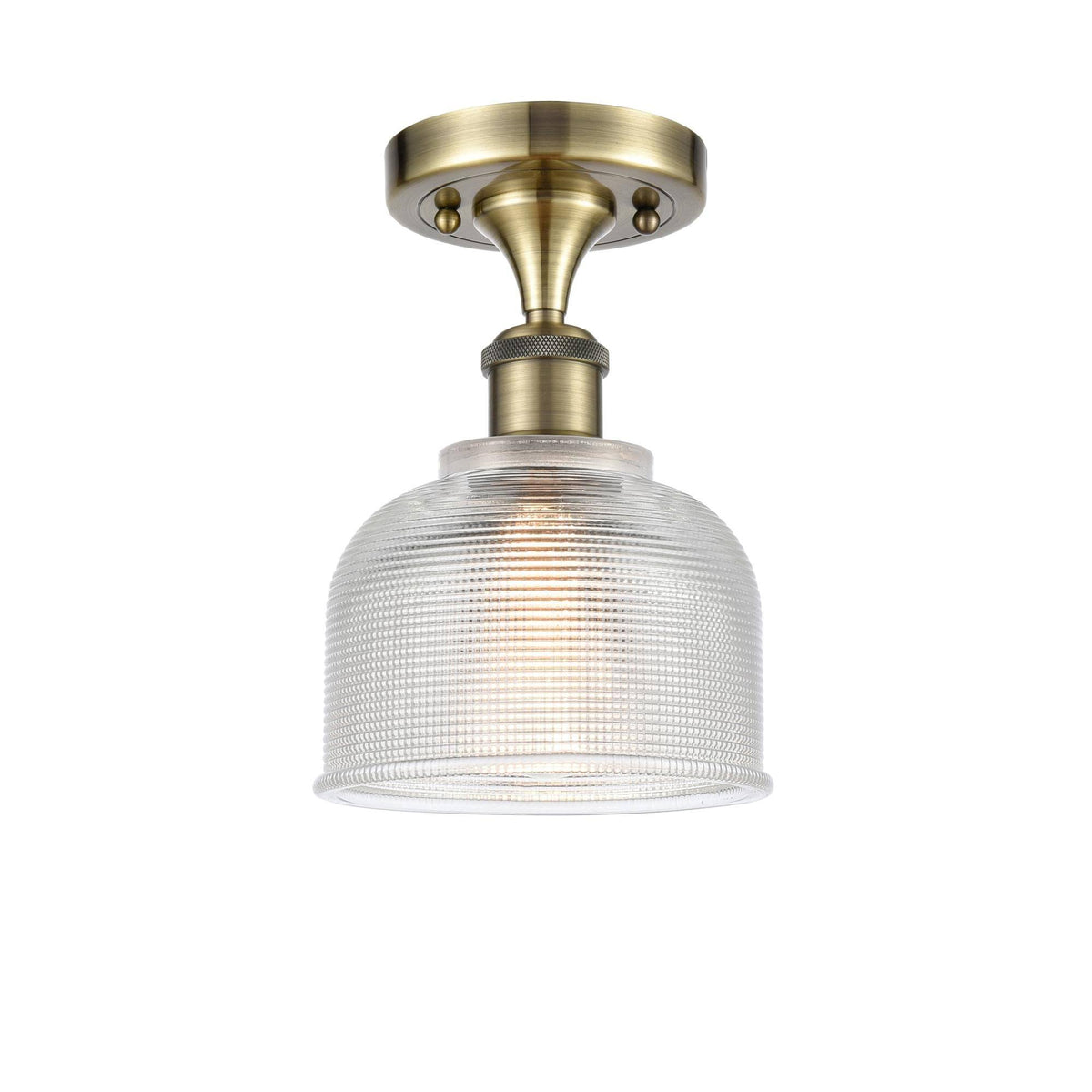 Antique Brass Semi-Flush Mount Light Z629