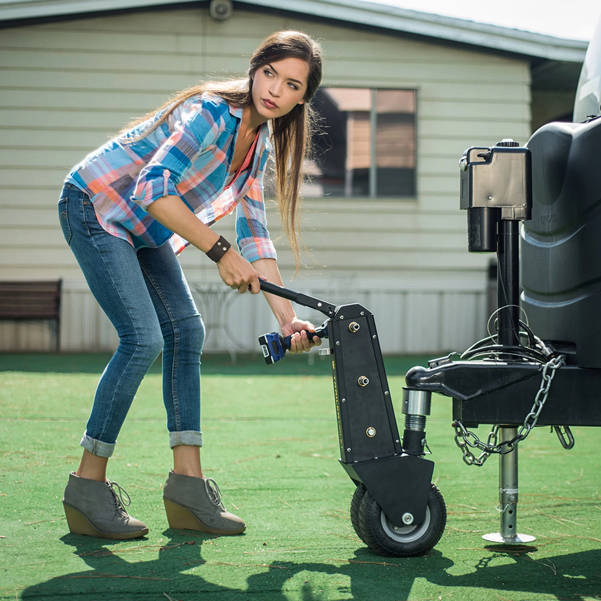 Trailer Dolly with Rubber Tires, 10,000lb Capacity, Steel M944315