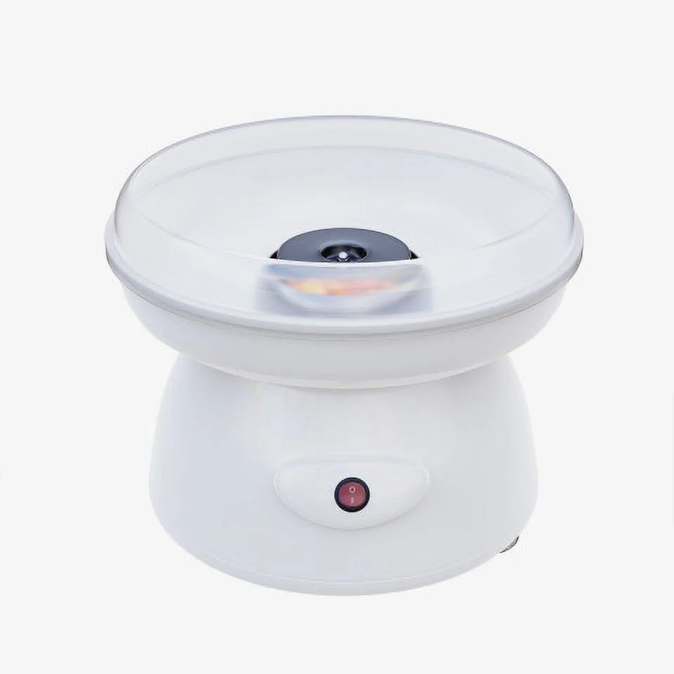 White Countertop Cotton Candy Machine with Scoop and 10 Sticks N8808
