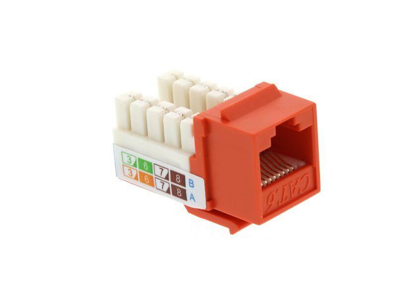 Cat6 RJ45 Keystone Jack 50 Orange R846543