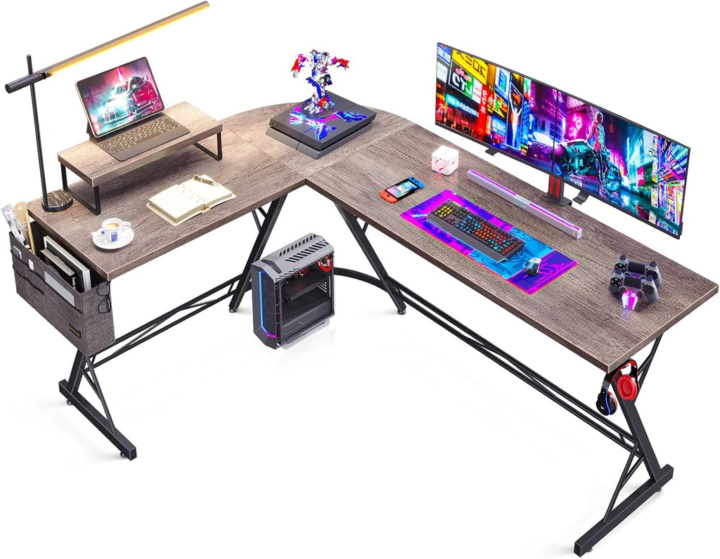 66" L Shaped Computer Desk with Monitor Stand Z774089