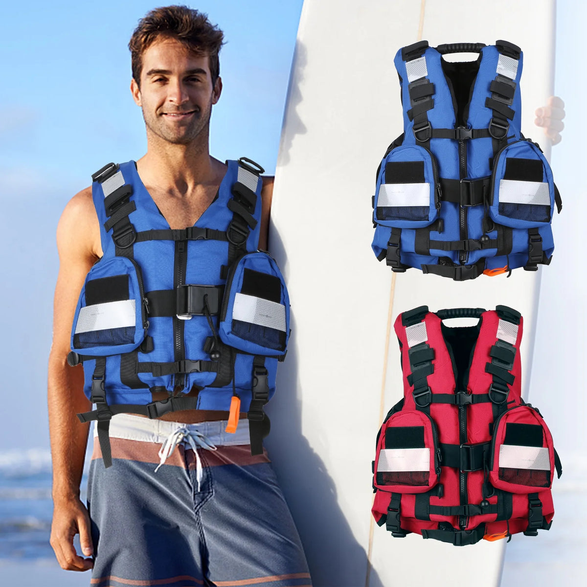 Adult Safety Float Suit for Water Sports Survival Jacket R417915