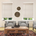 White Faux Wood Cordless Blinds W84085