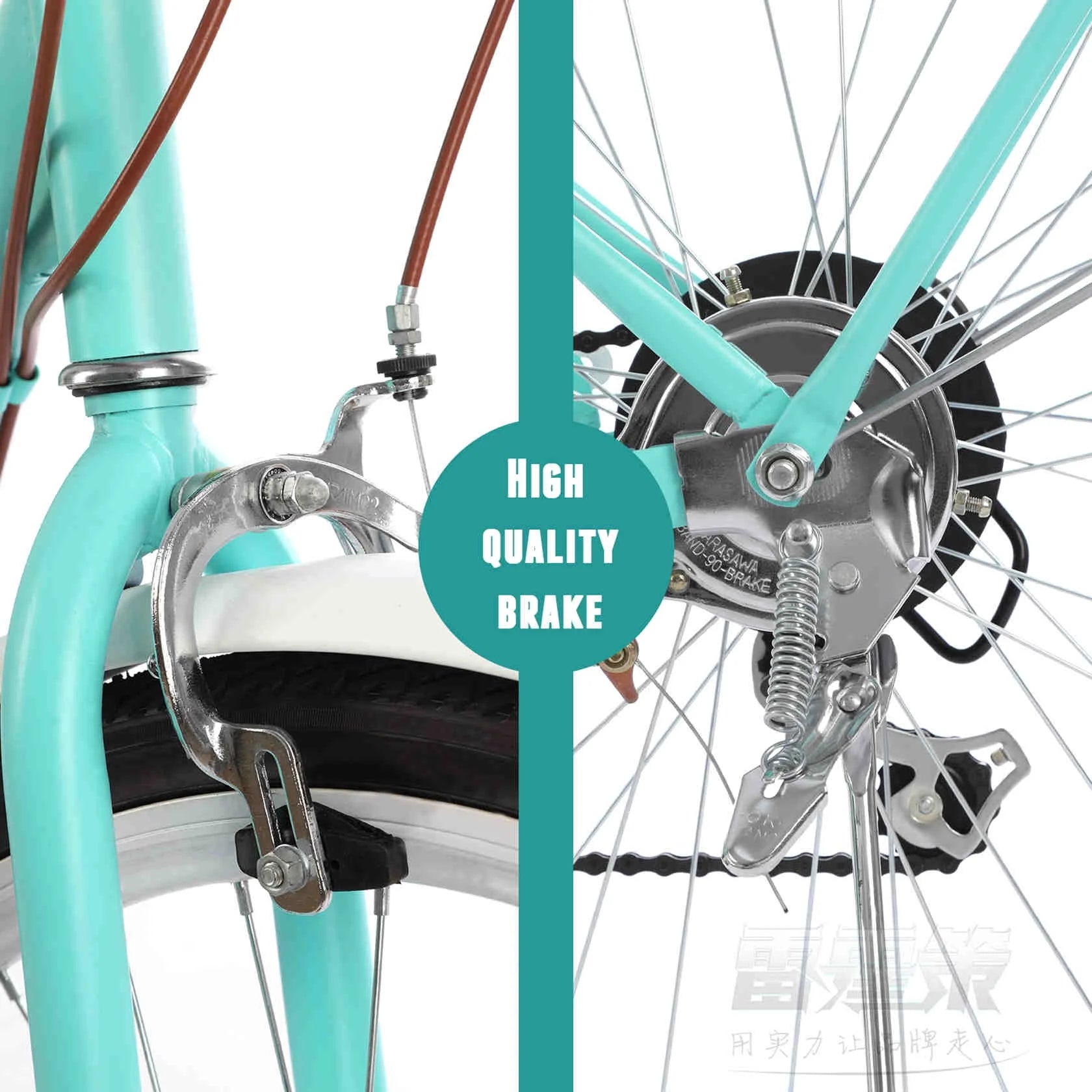Green 26 Inch Wheel 7 Speed Cruiser Bike T75723