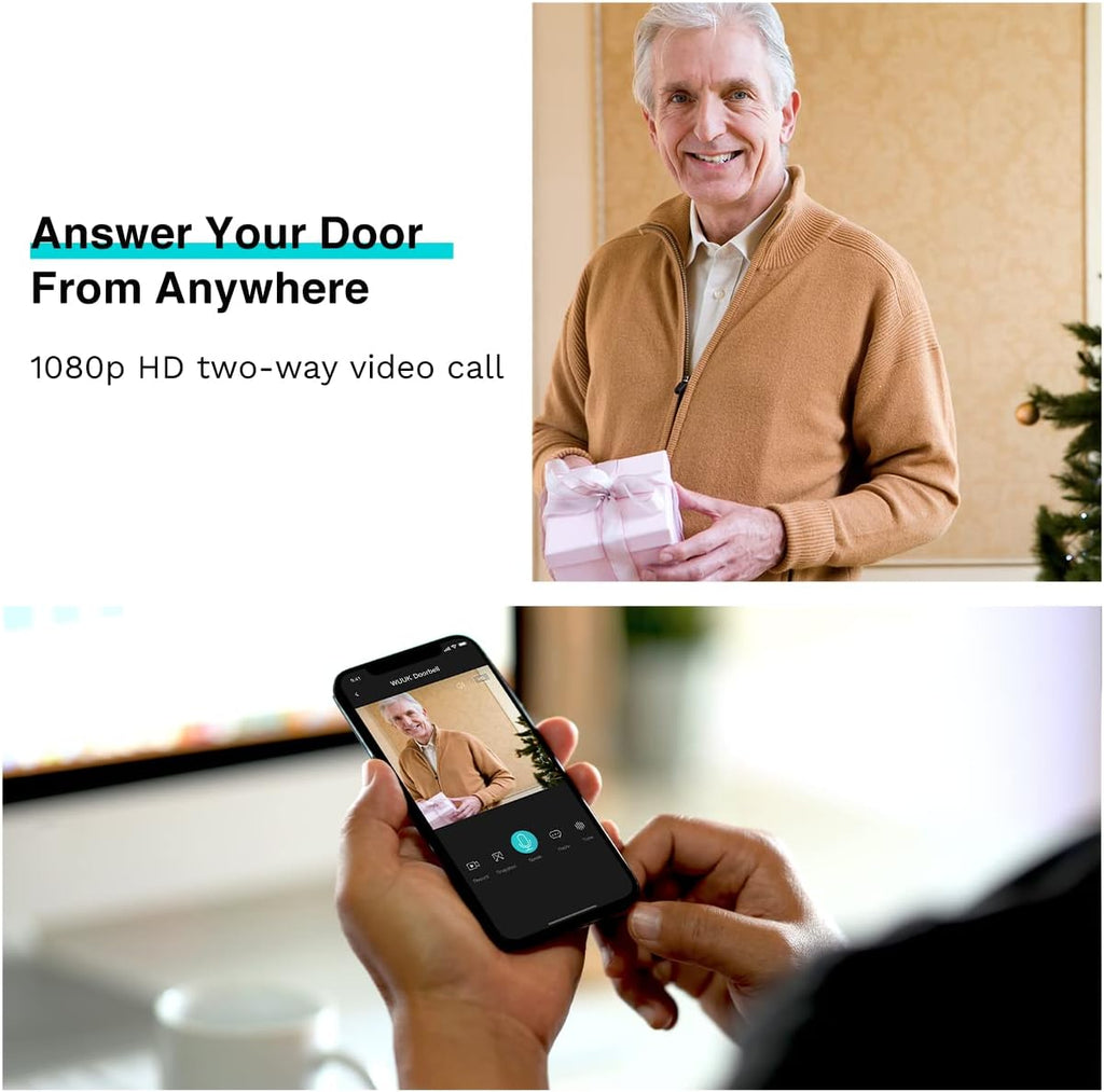 1080p Wireless Video Doorbell Camera with Motion Detector C593661