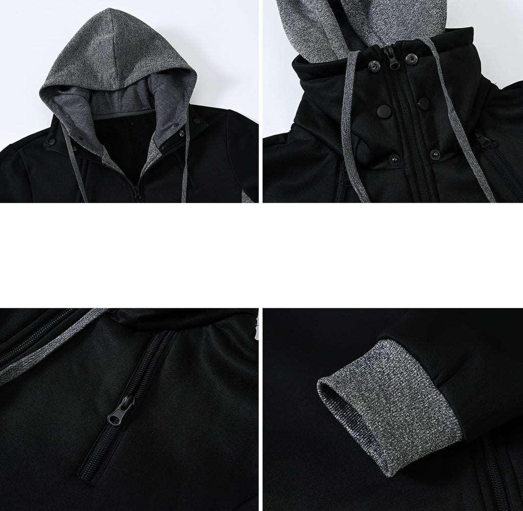 Black Fleece Zipper Hoodie L534269