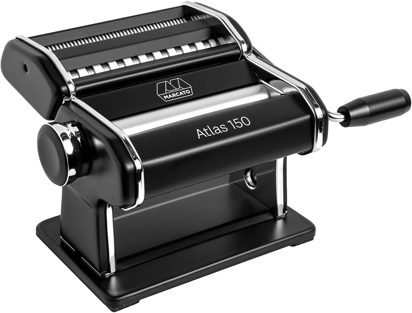 Black Pasta Machine with Pasta Cutter and Hand Crank B349205