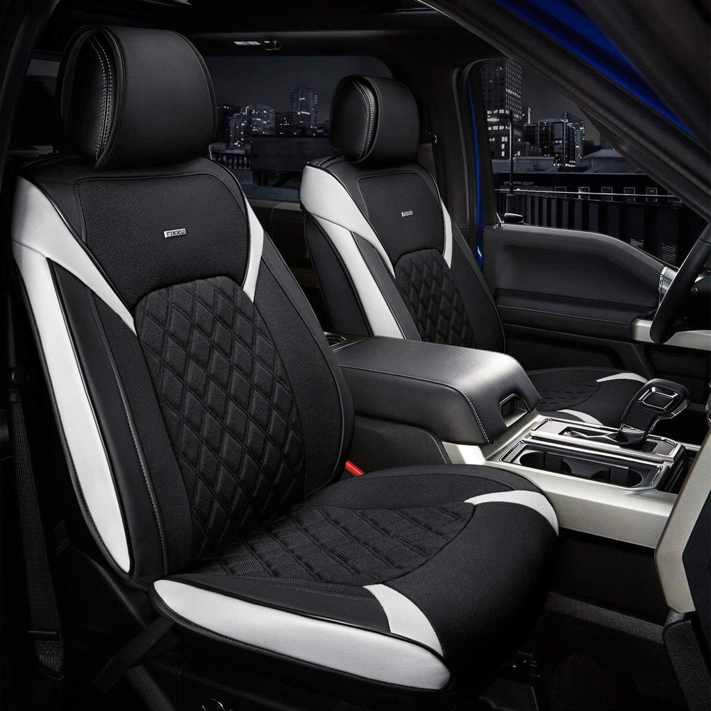 Black with Yellow Accents Rear Seat Covers S35217