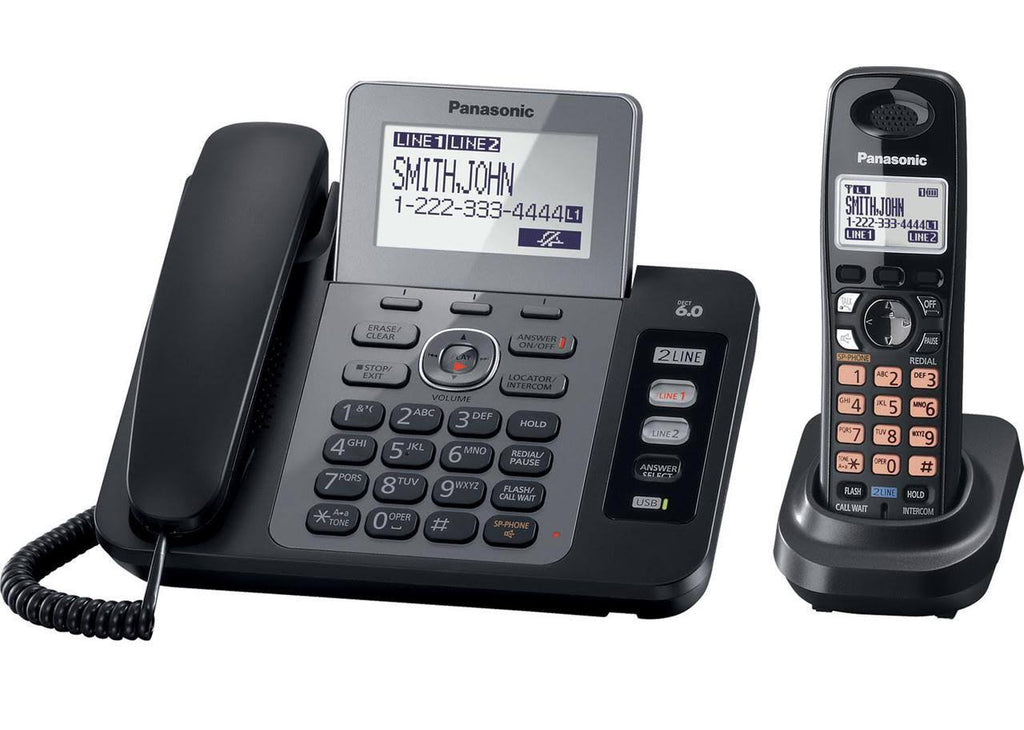 Two Line Dect 6.0 Expandable Digital Cordless Phone A586074