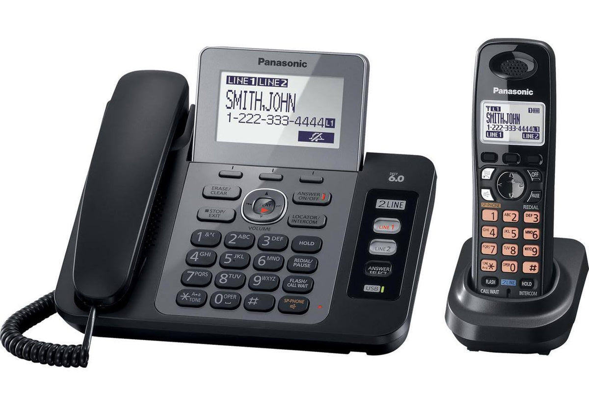 Two Line Dect 6.0 Expandable Digital Cordless Phone A586074