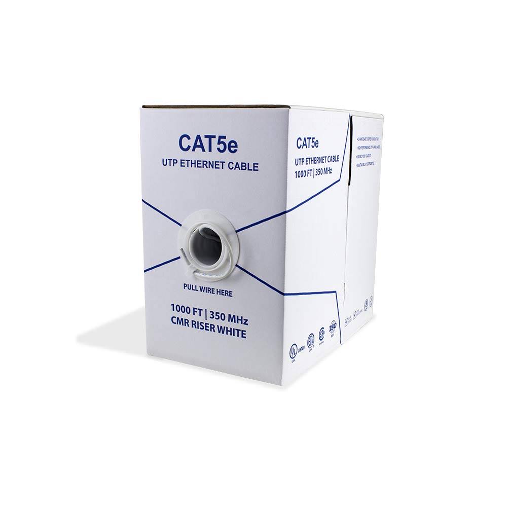 Cat5e Riser 1000ft 24AWG 4 Pair Solid Bare Copper 350MHz UTP V14997